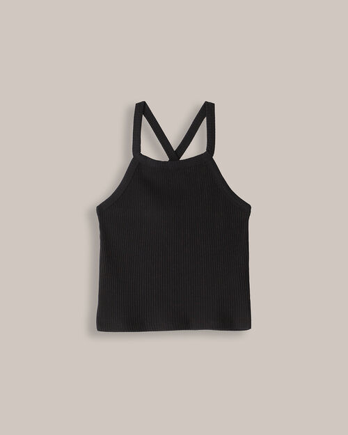 Tank Top De Rib Negra